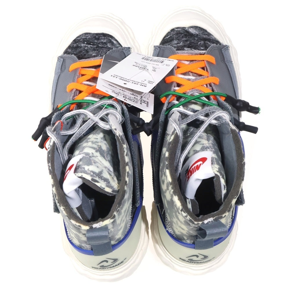 NIKE(ナイキ) ×READYMADE BLAZER MID LIMITED COLOUR MODEL レディメイド ブレーザー ミッド リミテッドカラーモデル ハイカットスニーカー グレー US9/27cm CZ3589-002