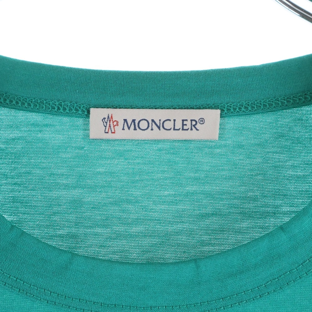 MONCLER(モンクレール) 21SS MAGLIA T-SHIRT ロゴプリント クルーネック 半袖Tシャツ カットソー グリーン G10918C7D910 8390Y