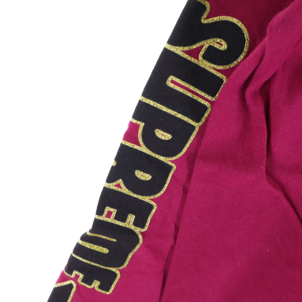 SUPREME(シュプリーム) 21SS ×HYSTERIC GLAMOUR L/S Tee ヒステリックグラマー ロゴデザイン クルーネック 長袖Tシャツ カットソー パープル