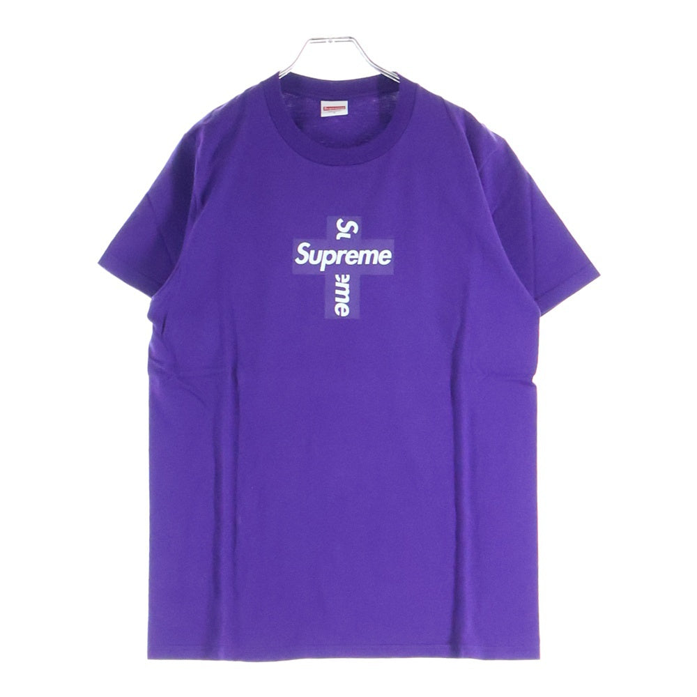 SUPREME(シュプリーム) 20AW Cross Box Logo Tee クロスボックスロゴ プリント 半袖Tシャツ カットソー パープル