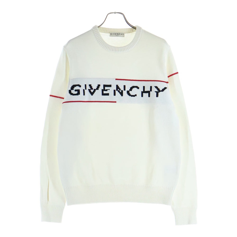 GIVENCHY(ジバンシィ) ロゴ コットン ニット セーター ホワイト BM90B4401M
