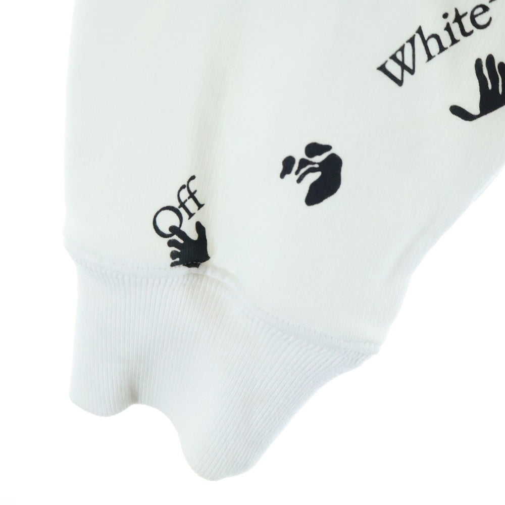 OFF-WHITE(オフホワイト) 21SS ALL OVER LOGO HOODIE オールオーバーロゴ 総柄 プリント スウェット プルオーバーパーカー ホワイト OMBB037R21FLE008