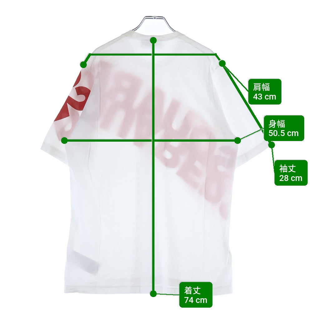 DSQUARED2(ディースクエアード) 20SS MIRRORED LOGO T-SHIRTS ミラーロゴプリント クルーネック 半袖Tシャツ カットソー ホワイト S74GD0664 S22427