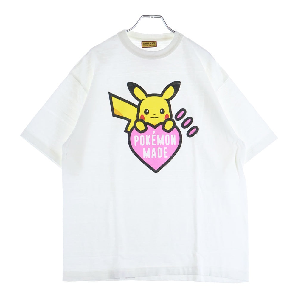 HUMAN MADE(ヒューマンメイド) ×POKEMON MADE GRAPHIC PIKACHU HARAJUKU T-SHIRT ポケモン メイド グラフィック ピカチュウ 原宿限定 半袖Tシャツカットソー ホワイト XX30TE004