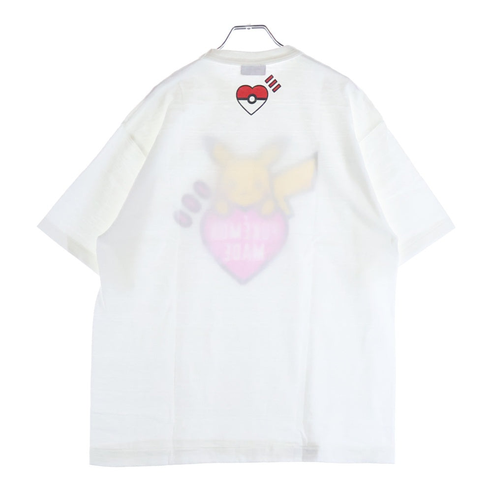 HUMAN MADE(ヒューマンメイド) ×POKEMON MADE GRAPHIC PIKACHU HARAJUKU T-SHIRT ポケモン メイド グラフィック ピカチュウ 原宿限定 半袖Tシャツカットソー ホワイト XX30TE004