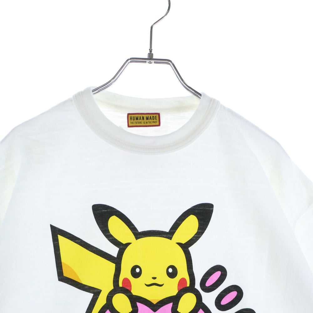 HUMAN MADE(ヒューマンメイド) ×POKEMON MADE GRAPHIC PIKACHU HARAJUKU T-SHIRT ポケモン メイド グラフィック ピカチュウ 原宿限定 半袖Tシャツカットソー ホワイト XX30TE004