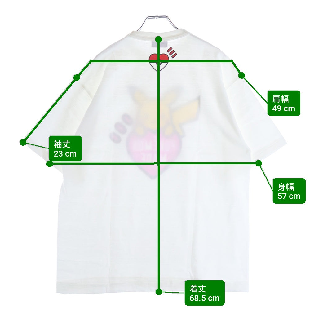 HUMAN MADE(ヒューマンメイド) ×POKEMON MADE GRAPHIC PIKACHU HARAJUKU T-SHIRT ポケモン メイド グラフィック ピカチュウ 原宿限定 半袖Tシャツカットソー ホワイト XX30TE004
