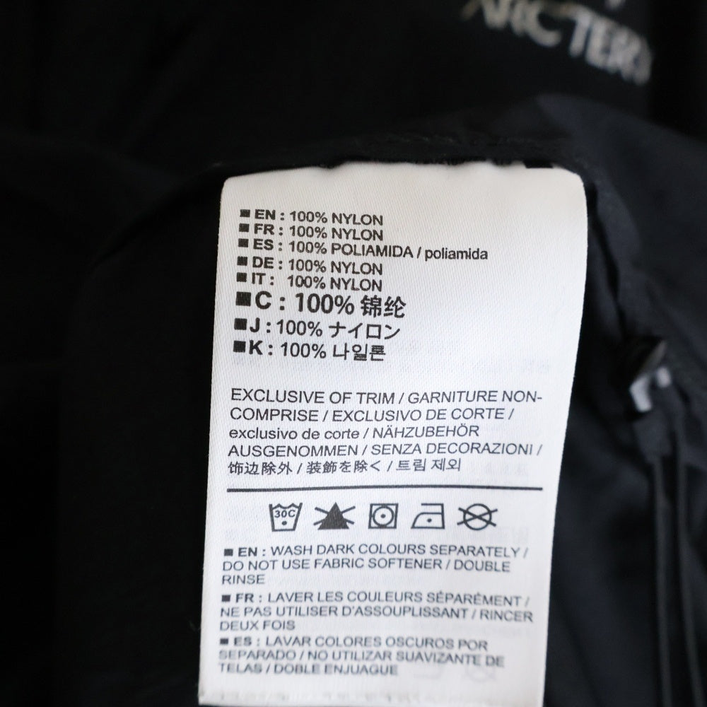 ARC'TERYX(アークテリクス) NODIN JACKET ノディン ジップアップ ナイロン ジャケット ブラック 138150