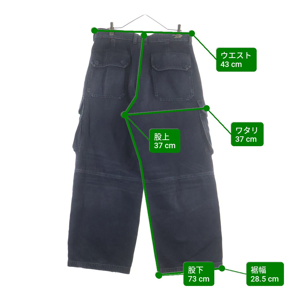 DIESEL(ディーゼル) 24AW D-TOUCH-CARGO USED加工 ワイド カーゴ デニムパンツ ブラック A15767