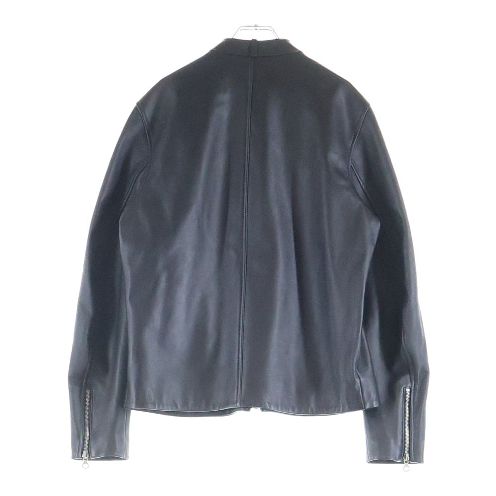 DIESEL(ディーゼル) L-METALO ロゴエンボス シングル ライダース レザージャケット ブラック A10627