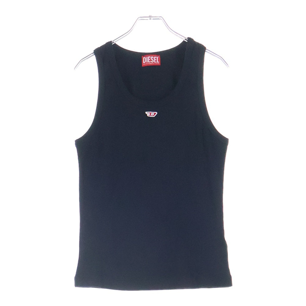 DIESEL(ディーゼル) T-ANKY-D Dロゴ スリムフィット ノースリーブ タンクトップ カットソー ブラック A05104 レディース