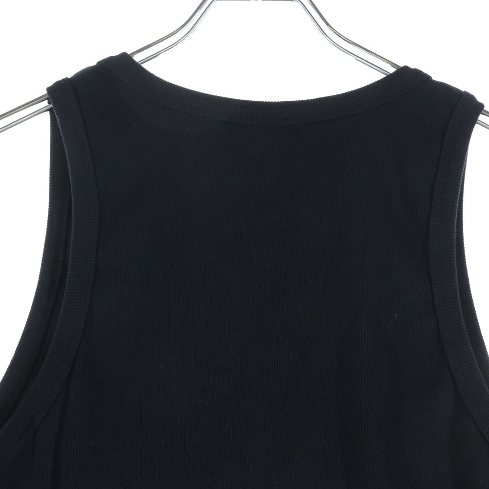 DIESEL(ディーゼル) T-ANKY-D Dロゴ スリムフィット ノースリーブ タンクトップ カットソー ブラック A05104 レディース