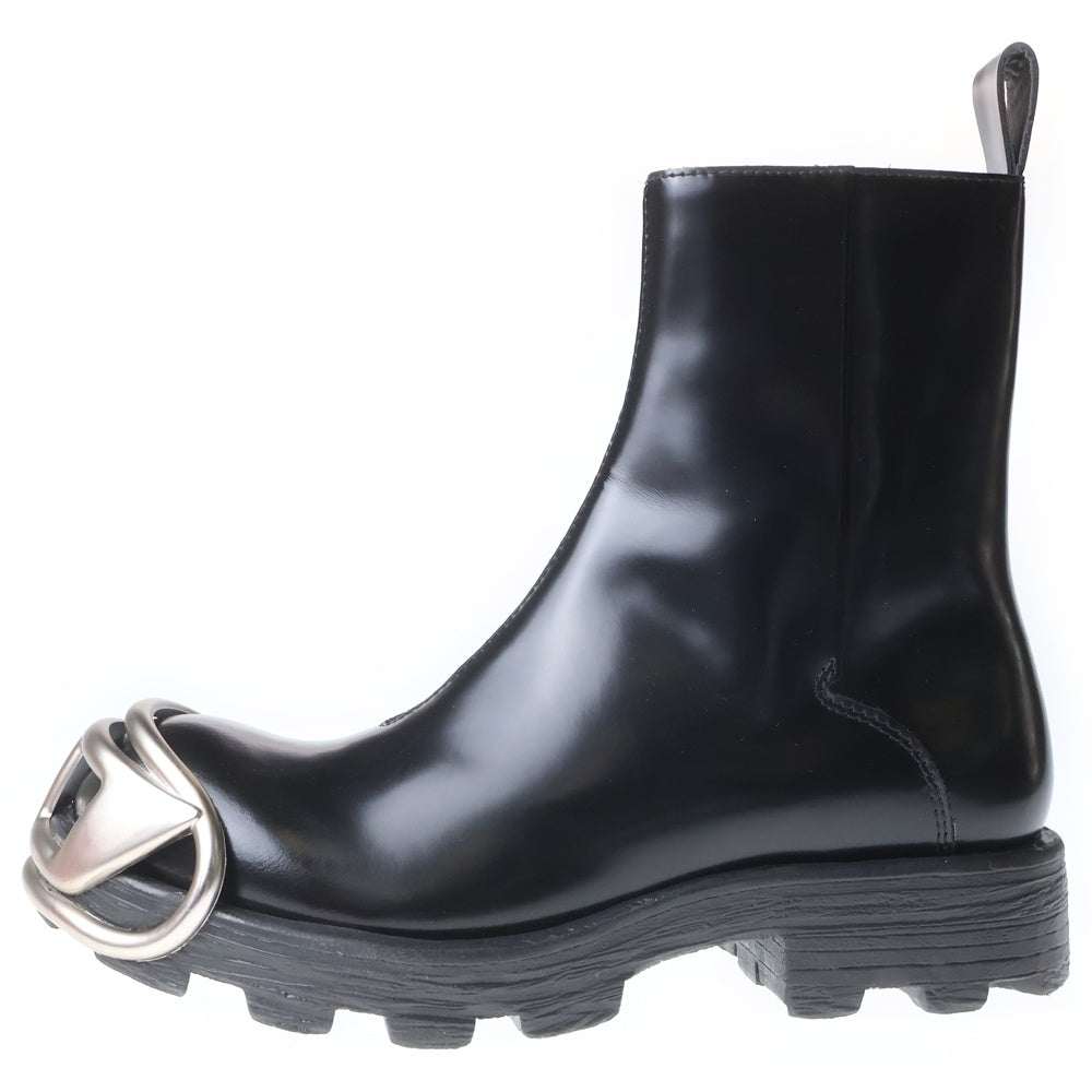 DIESEL(ディーゼル) D-HAMMER BT ZIP D ジッパー レザー アンクルブーツ ブラック Y03254