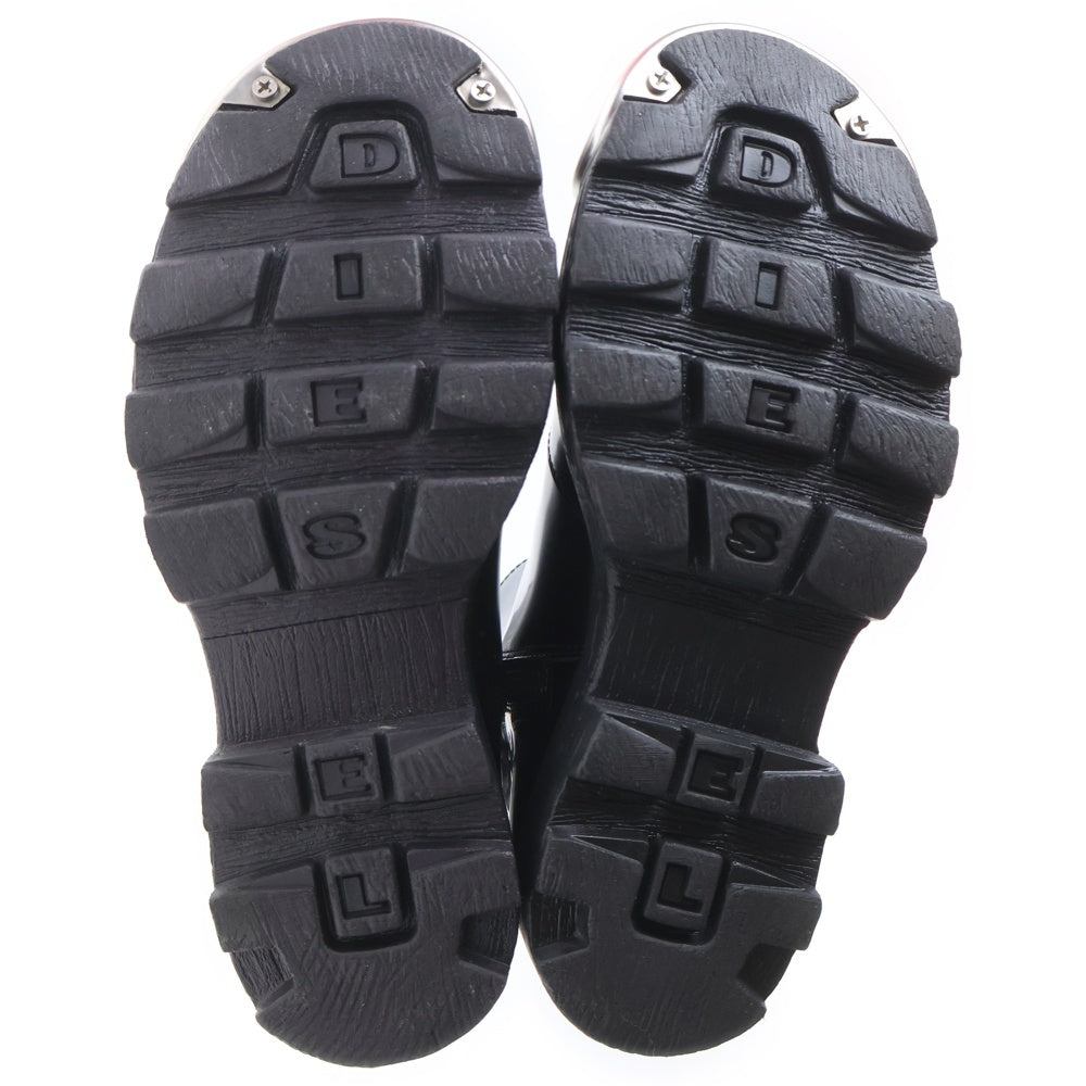 DIESEL(ディーゼル) D-HAMMER BT ZIP D ジッパー レザー アンクルブーツ ブラック Y03254