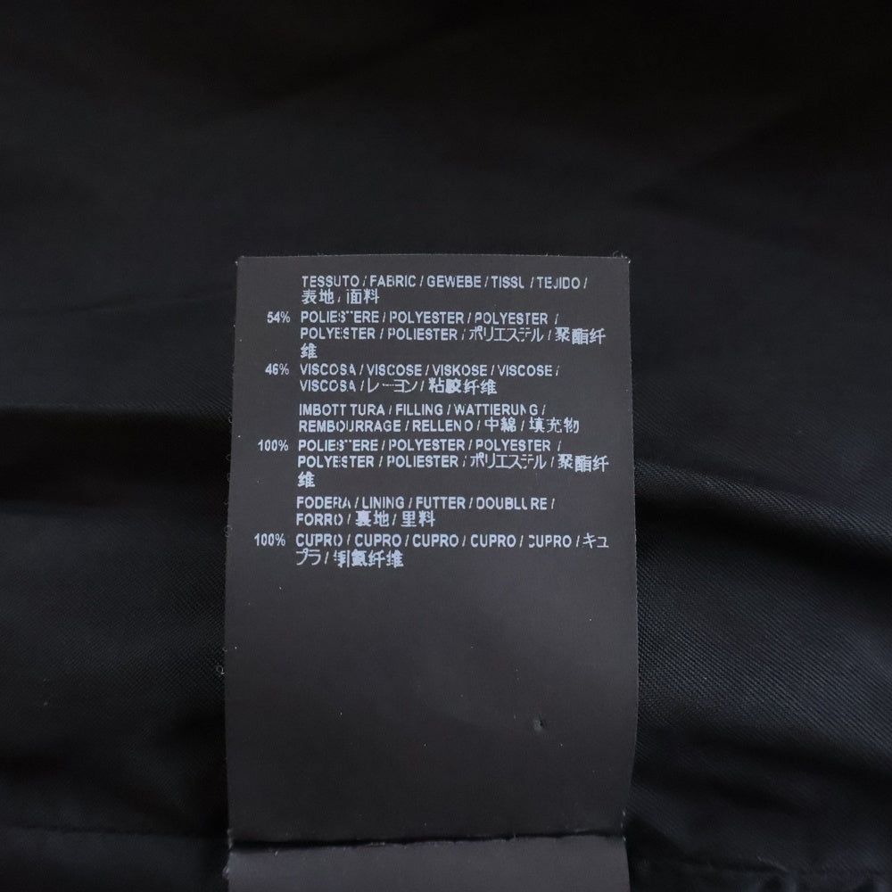 BALENCIAGA(バレンシアガ) 18AW Padder Windbreaker パッダーウィンドブレイカー バックロゴプリント 中綿 ジップアップ パファージャケット ブラック 533910 TYD36