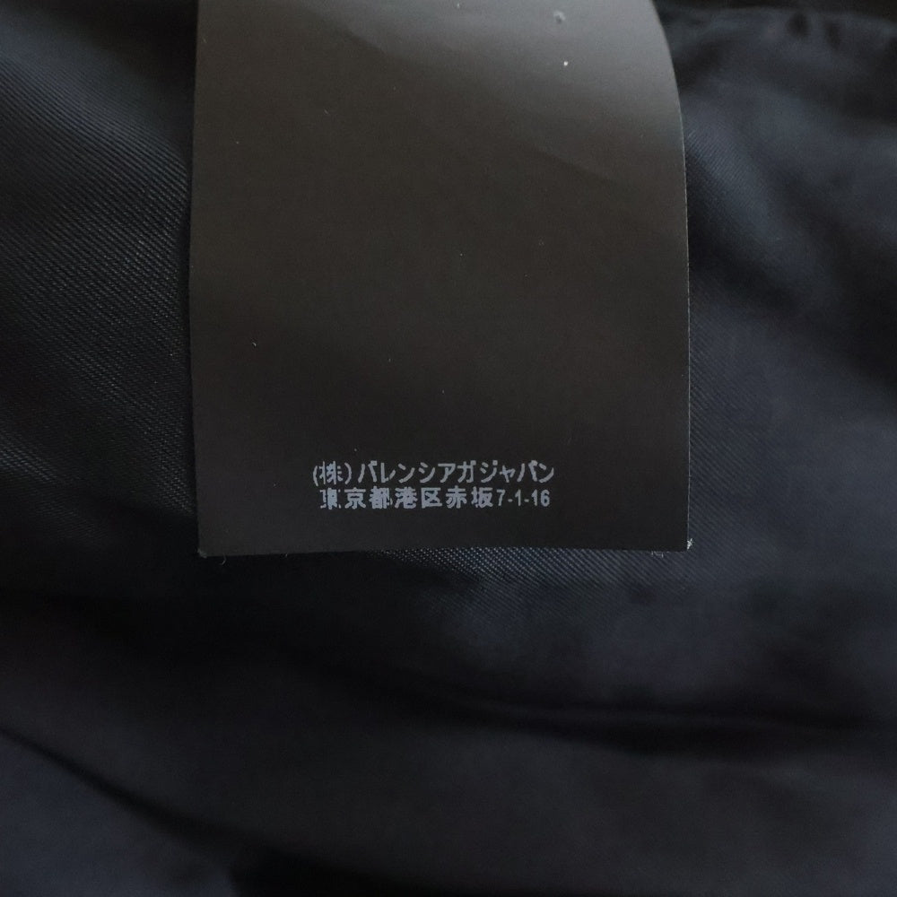 BALENCIAGA(バレンシアガ) 18AW Padder Windbreaker パッダーウィンドブレイカー バックロゴプリント 中綿 ジップアップ パファージャケット ブラック 533910 TYD36