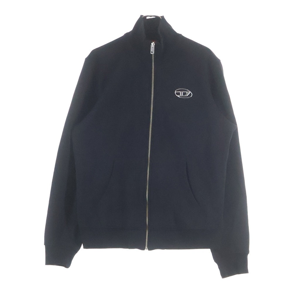 DIESEL(ディーゼル) S-GINNI-ZIP-OD Dロゴ ジップアップ スウェットシャツ ブラック A11439