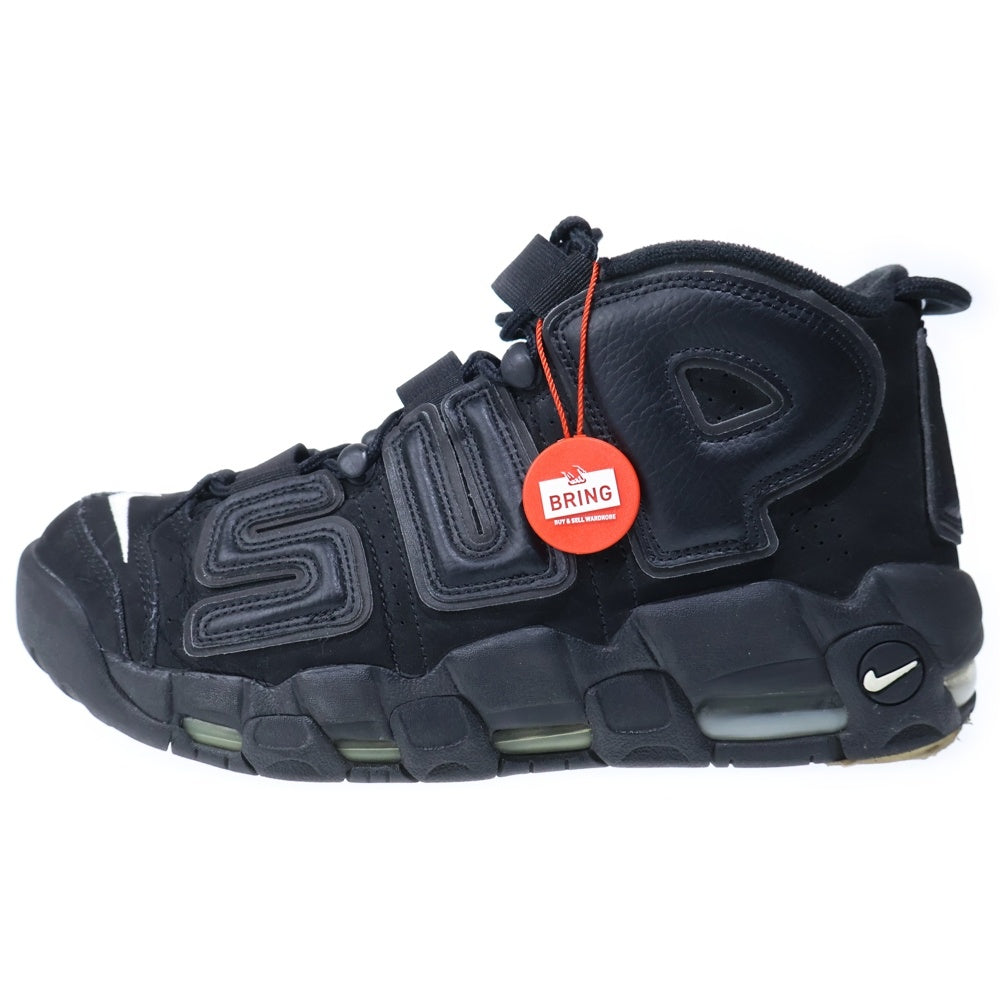 NIKE(ナイキ) 17SS ×SUPREME AIR MORE UPTEMPO シュプリーム エアモアアップテンポ ハイカットスニーカー ブラック US8/26cm 902290-001
