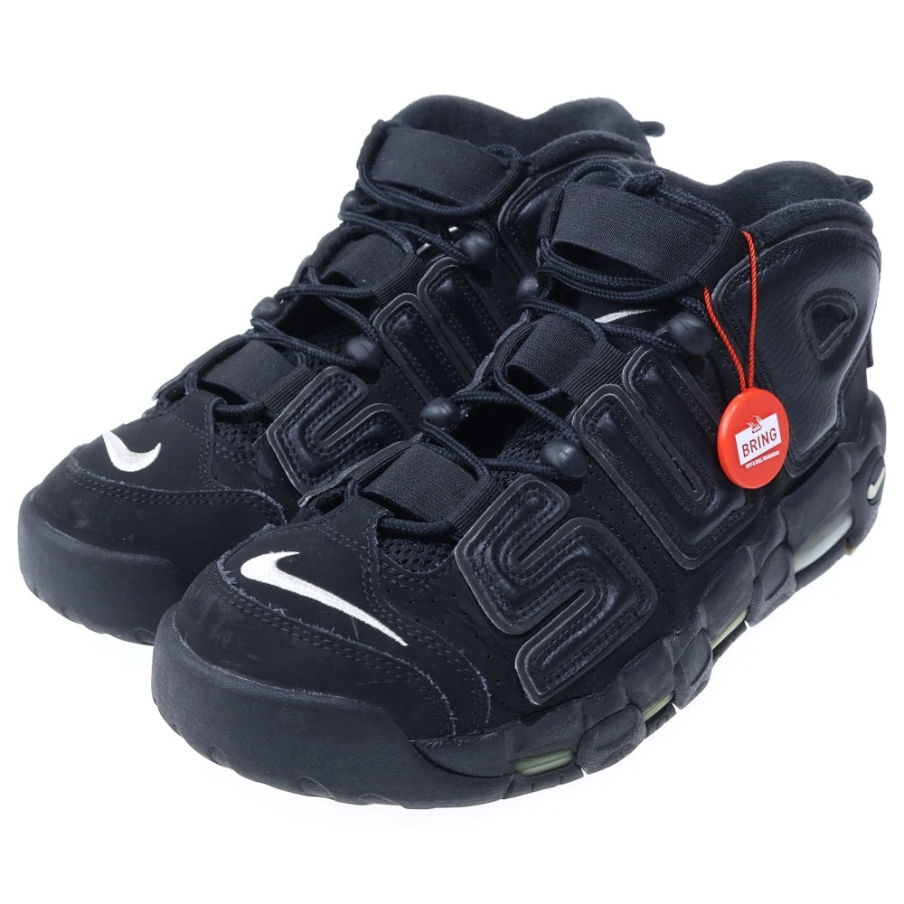 NIKE(ナイキ) 17SS ×SUPREME AIR MORE UPTEMPO シュプリーム エアモアアップテンポ ハイカットスニーカー ブラック US8/26cm 902290-001