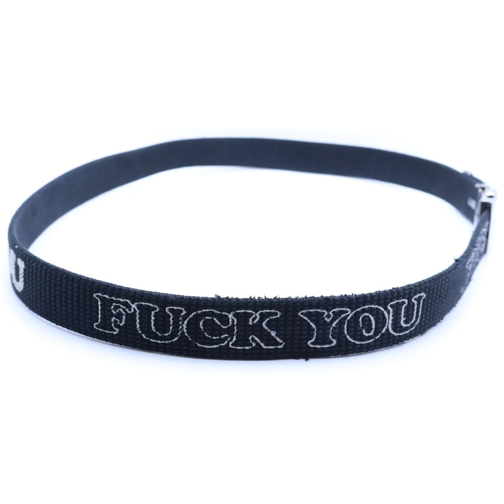 SUPREME(シュプリーム) 17AW ×HYSTERIC GLAMOUR Fuck You Belt ヒステリックグラマー ファックユー プリント ガチャ ベルト ブラック