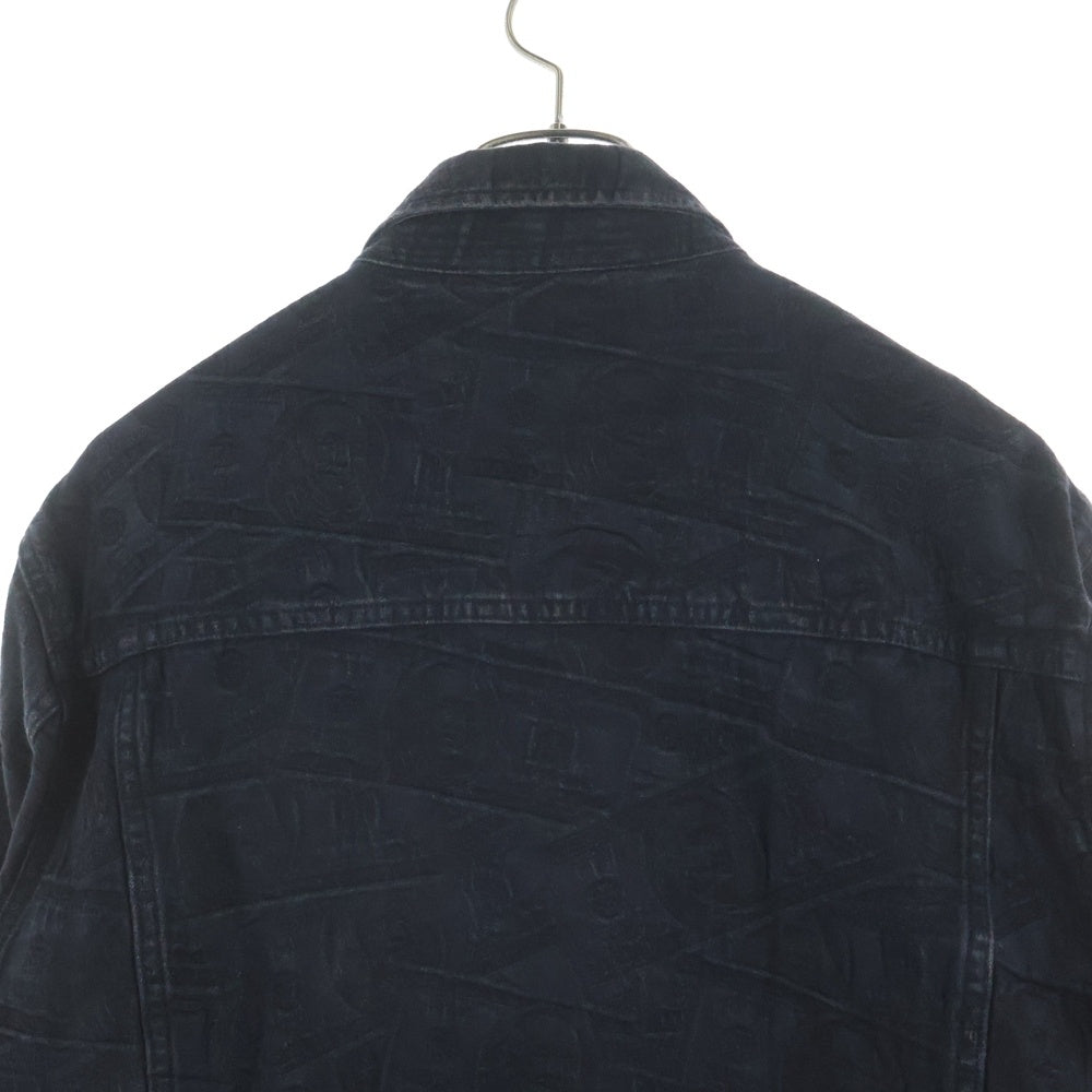 SUPREME(シュプリーム) 17AW 100 Dollar Bill Trucker Jacket ダラービルト 総柄 デニム トラッカージャケット ブラック
