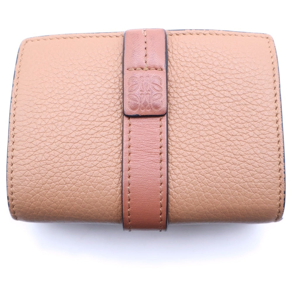 LOEWE(ロエベ) トライフォールド アナグラム レザー コンパクトウォレット 三つ折り財布 ブラウン C660TR2X03 レディース