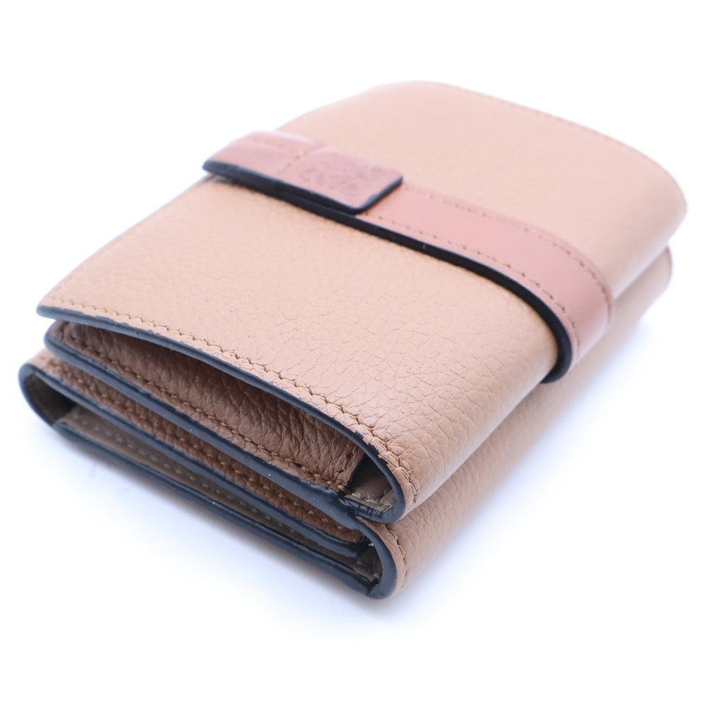 LOEWE(ロエベ) トライフォールド アナグラム レザー コンパクトウォレット 三つ折り財布 ブラウン C660TR2X03 レディース