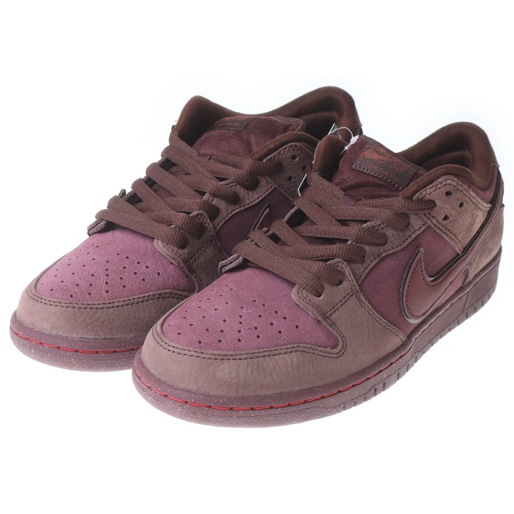 NIKE SB(ナイキエスビー) DUNK LOW PRM ダンクロープレミアム シティ オブ ラブ ローカットスニーカー バーガンディー US10.5/28.5cm FN0619-600