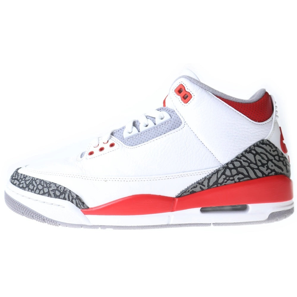 NIKE(ナイキ) AIR JORDAN 3 RETRO エアジョーダン 3 レトロ ファイヤーレッド ハイカットスニーカー ホワイト/レッド US11/29cm DN3707-160