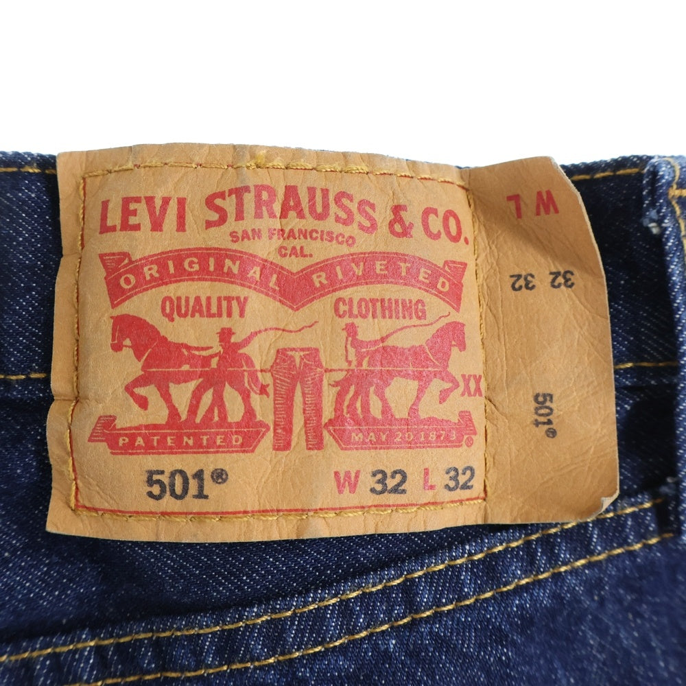 Levi's(リーバイス) 501 ボタンフライ ストレート デニムパンツ インディゴ PC9-00501-0115