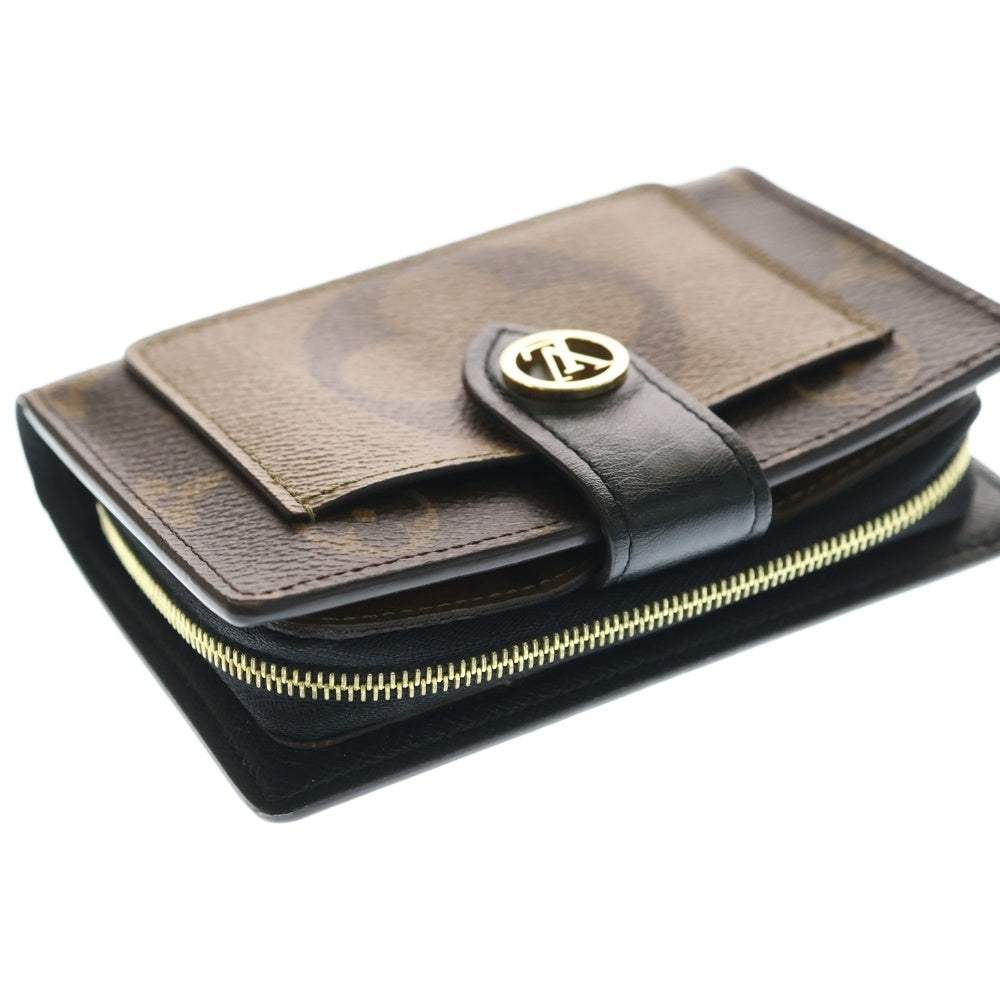 LOUIS VUITTON(ルイヴィトン) モノグラムジャイアントリバース ポルトフォイユジュリエット PVCレザー コンパクトウォレット 二つ折り財布 ブラウン M69432 レディース