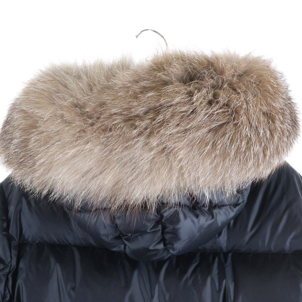 MONCLER(モンクレール) 22AW BOED ファーフーデッド ショートダウンジャケット レディース ブラック H20931A00136 5396Q