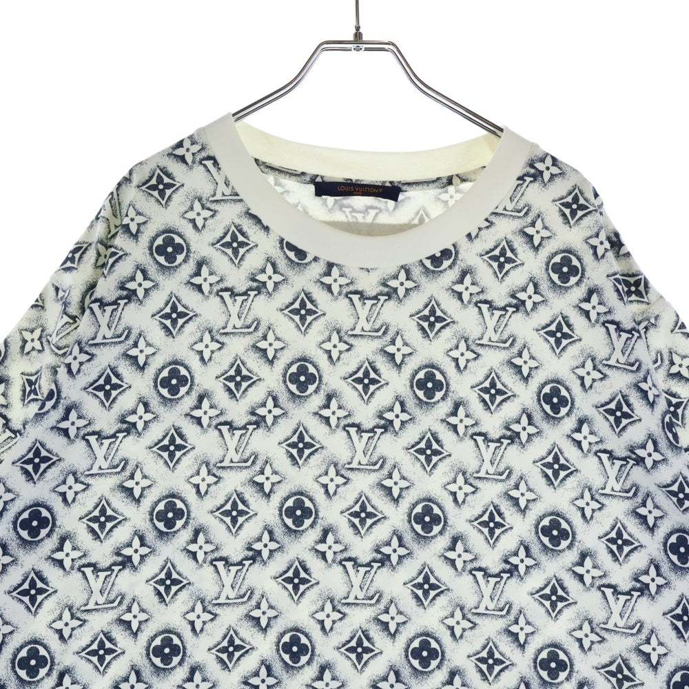 LOUIS VUITTON(ルイヴィトン) 24SS モノグラム ステンシル 半袖Tシャツ ホワイト/ネイビー RM241MM NPG HPY15W