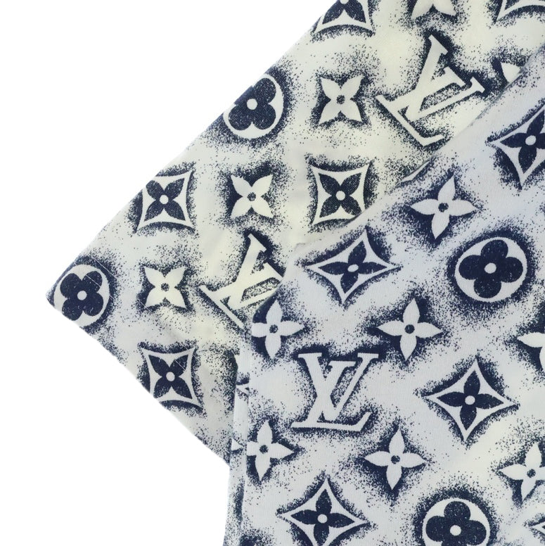 LOUIS VUITTON(ルイヴィトン) 24SS モノグラム ステンシル 半袖Tシャツ ホワイト/ネイビー RM241MM NPG HPY15W