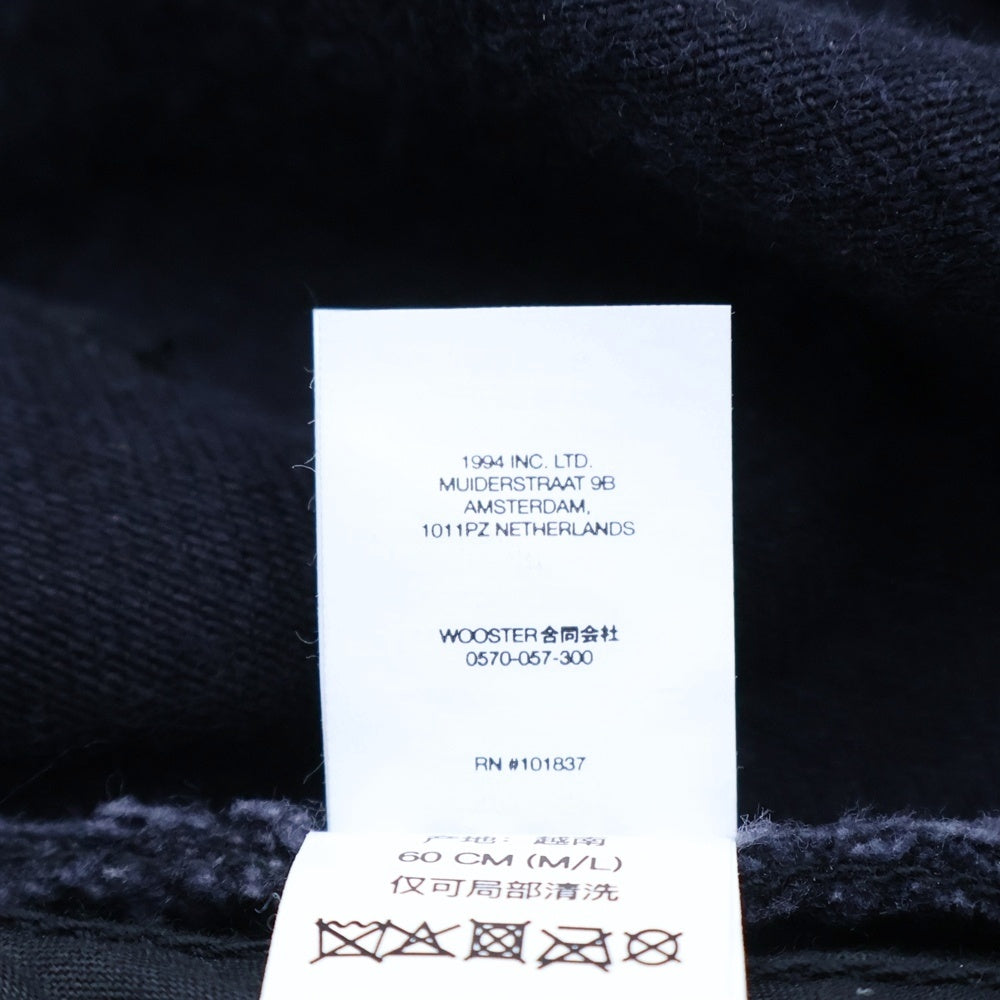 SUPREME(シュプリーム) 25SS Denim Crusher Washed Indigo ロゴ刺繍 デニム クラッシャー バケットハット 帽子 ブラック