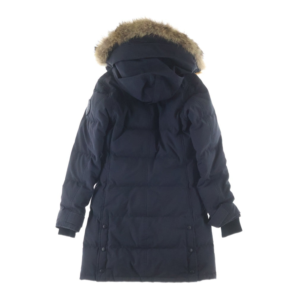CANADA GOOSE(カナダグース) BLACK LABEL SHELBURNE PARKA ブラックレーベル シェルバーンパーカー ファーフーデッド ロング ダウンジャケット ネイビー レディース 3802LB
