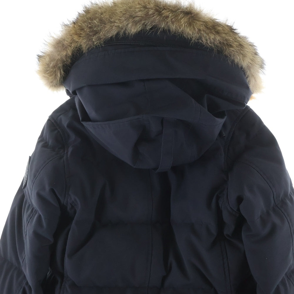 CANADA GOOSE(カナダグース) BLACK LABEL SHELBURNE PARKA ブラックレーベル シェルバーンパーカー ファーフーデッド ロング ダウンジャケット ネイビー レディース 3802LB