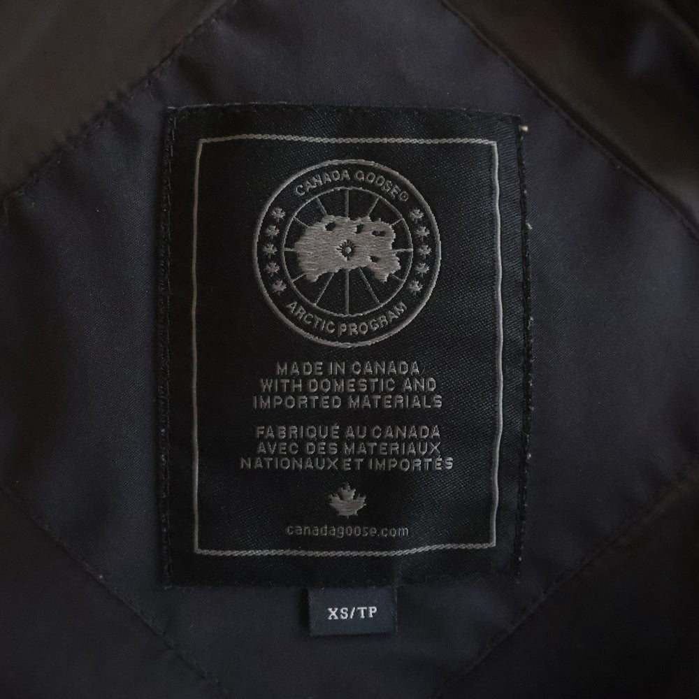 CANADA GOOSE(カナダグース) BLACK LABEL SHELBURNE PARKA ブラックレーベル シェルバーンパーカー ファーフーデッド ロング ダウンジャケット ネイビー レディース 3802LB