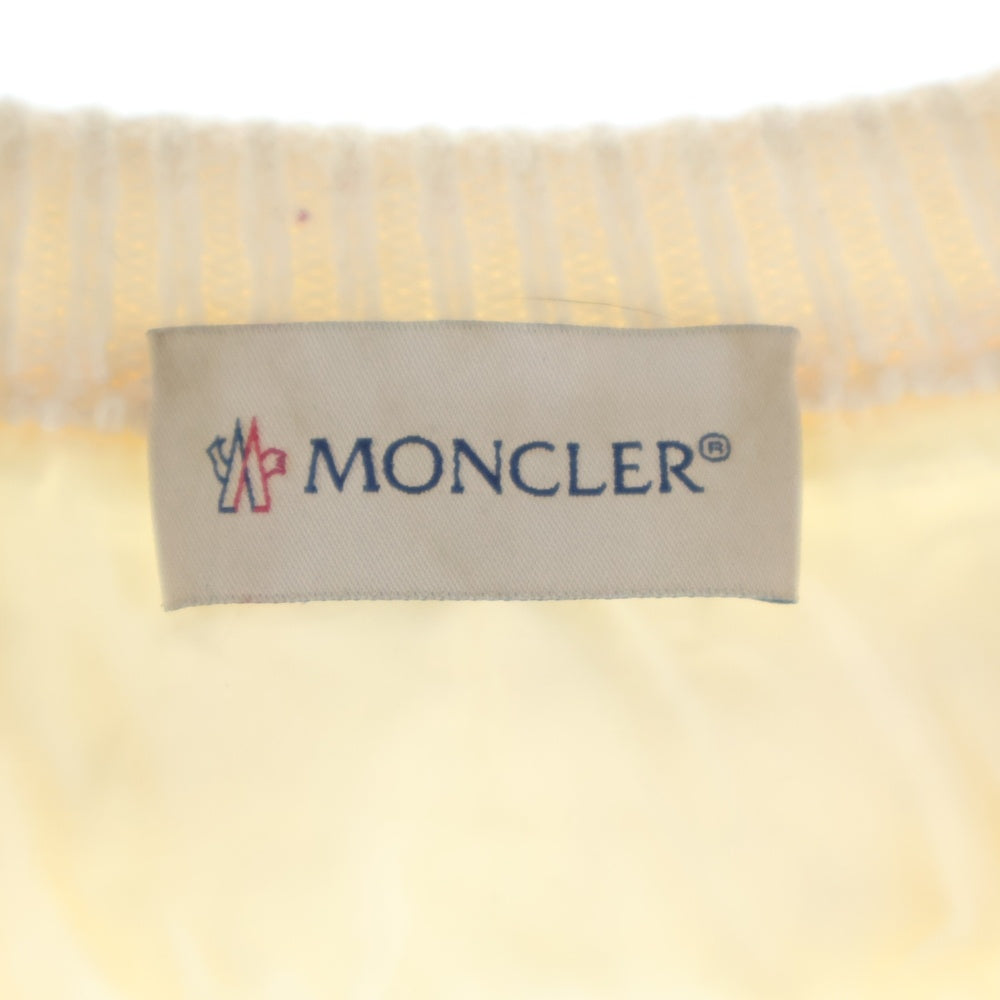 MONCLER(モンクレール) 22AW CARDIGAN TRICOT ウール ニット切替 ナイロン ダウンジャケット ブルゾン ホワイト レディース H20939B00006 M1939