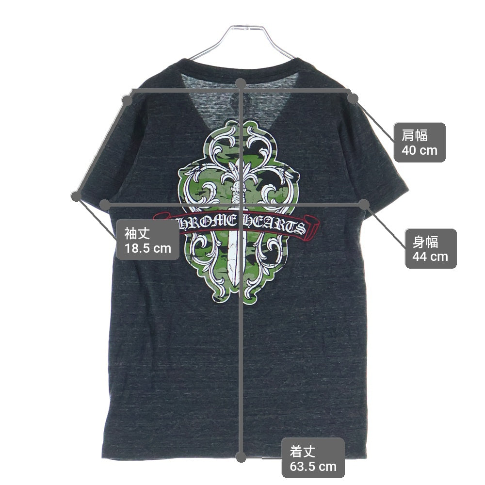 CHROME HEARTS(クロムハーツ) OLD Camouflage Vine Dagger Tee オールド カモフラージュ ヴァインダガー Tシャツ グレー