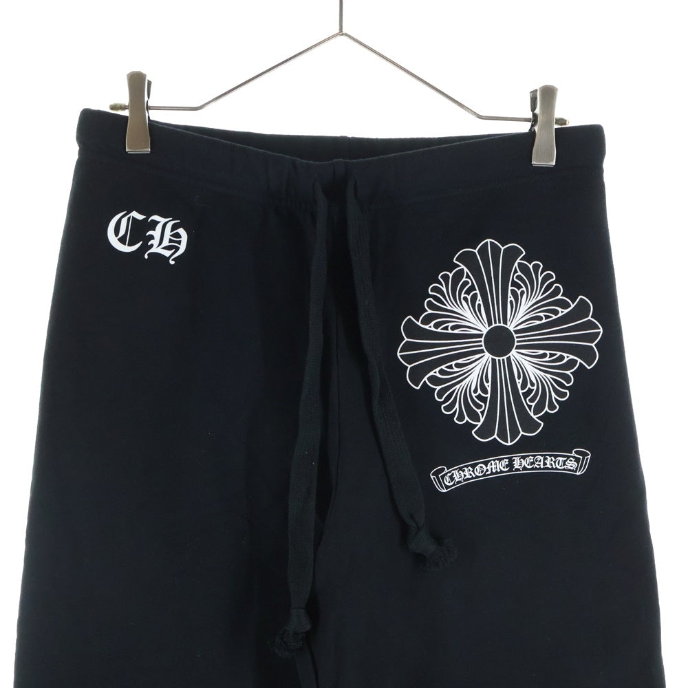 CHROME HEARTS(クロムハーツ) SWEAT PANT クロス プリント スウェット ロングパンツ ブラック