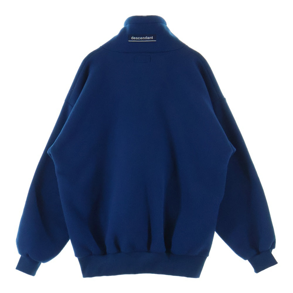 DESCENDANT(ディセンダント) BURY ZIP FLEECE スタンドカラー ジップ フリース プルオーバージャケット ブルー