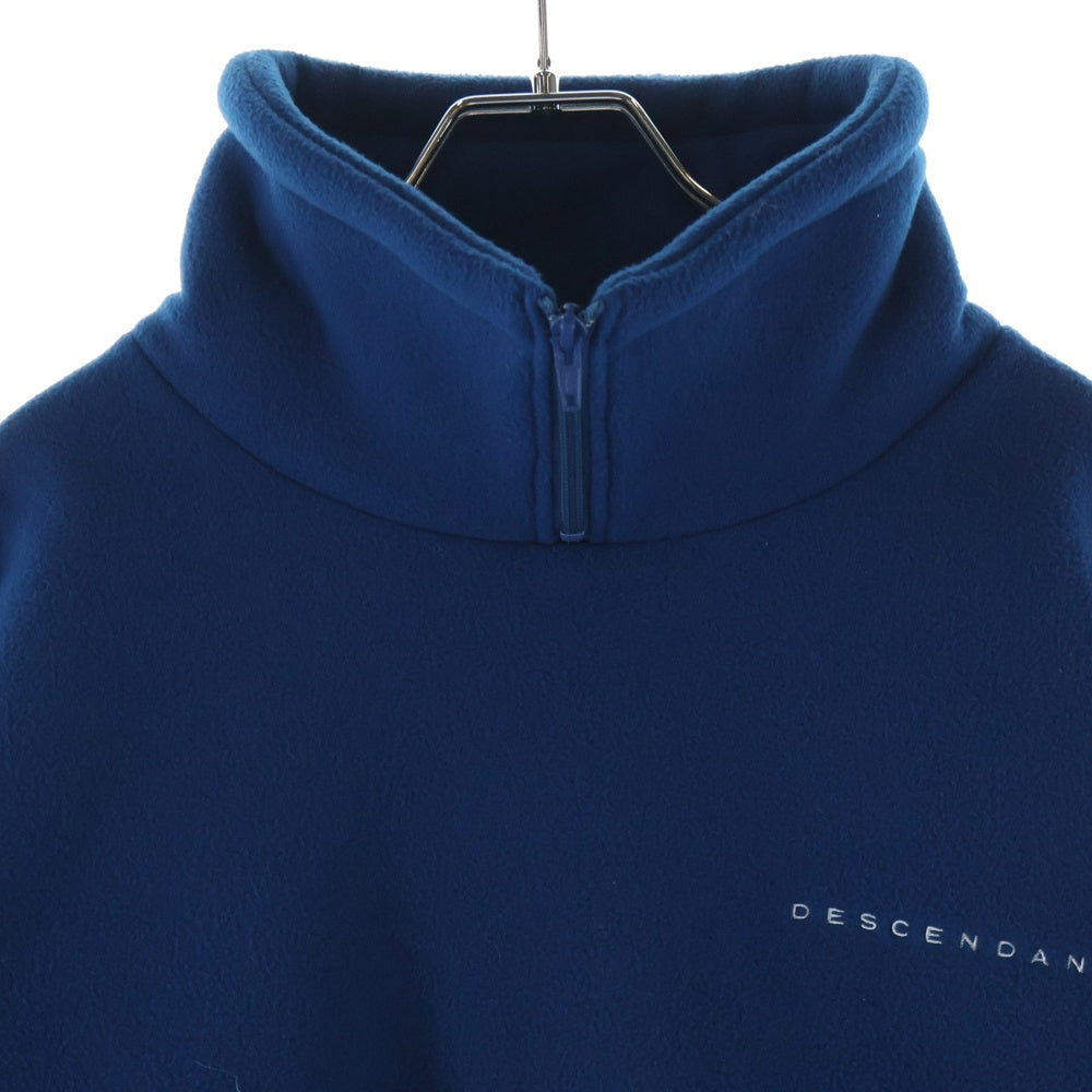 DESCENDANT(ディセンダント) BURY ZIP FLEECE スタンドカラー ジップ フリース プルオーバージャケット ブルー