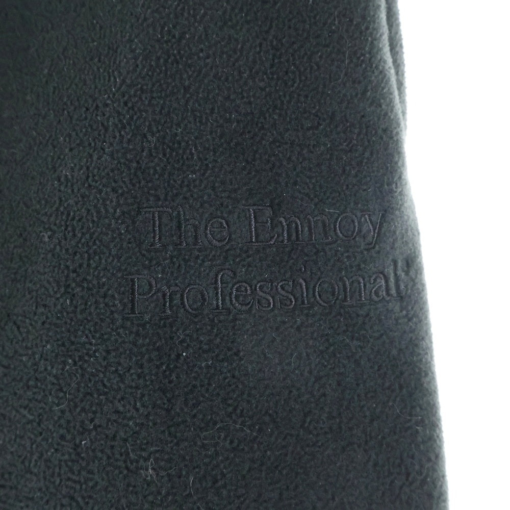 The Ennoy Professional(エンノイプロフェッショナル) 23AW CITY FLEECE PANTS ロゴ刺繍 シティフリース パンツ ブラック AW23BRENPT01LP