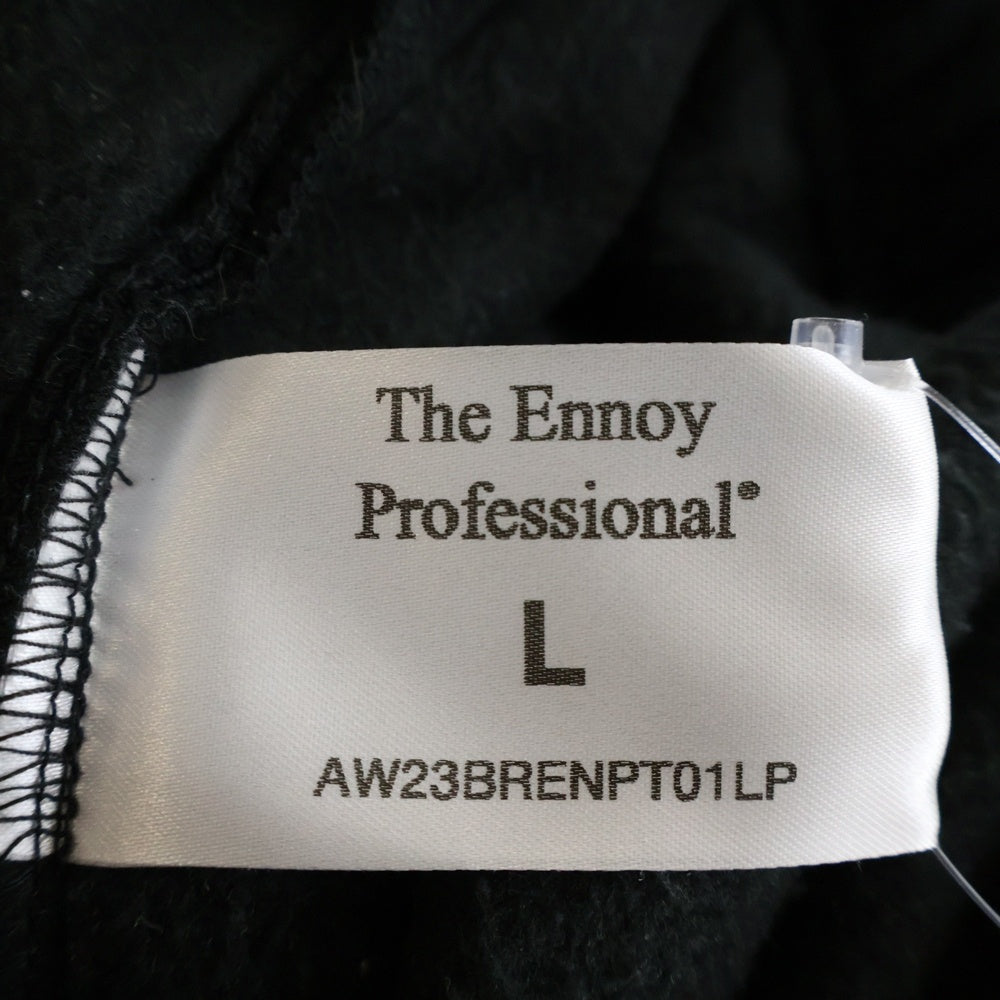 The Ennoy Professional(エンノイプロフェッショナル) 23AW CITY FLEECE PANTS ロゴ刺繍 シティフリース パンツ ブラック AW23BRENPT01LP