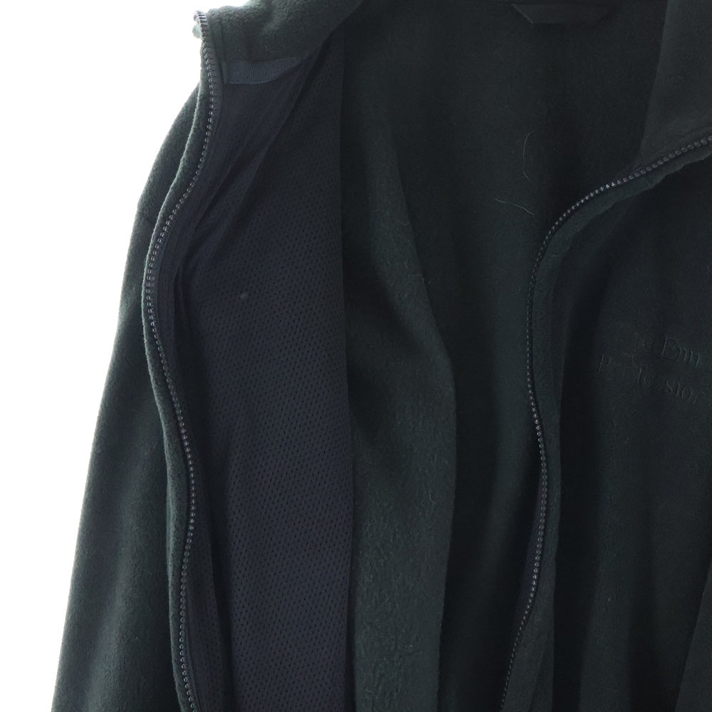 The Ennoy Professional(エンノイプロフェッショナル) 23AW CITY FLEECE JACKET ロゴ刺繍 シティフリース ジャケット ブラック AW23BRENJK01LP