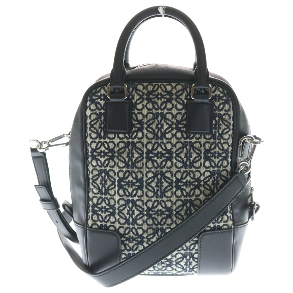 LOEWE(ロエベ) アマソナ 15 アナグラム ジャガード 2Way ハンド ショルダーバッグ ブラック/グレー B039L51X02 レディース