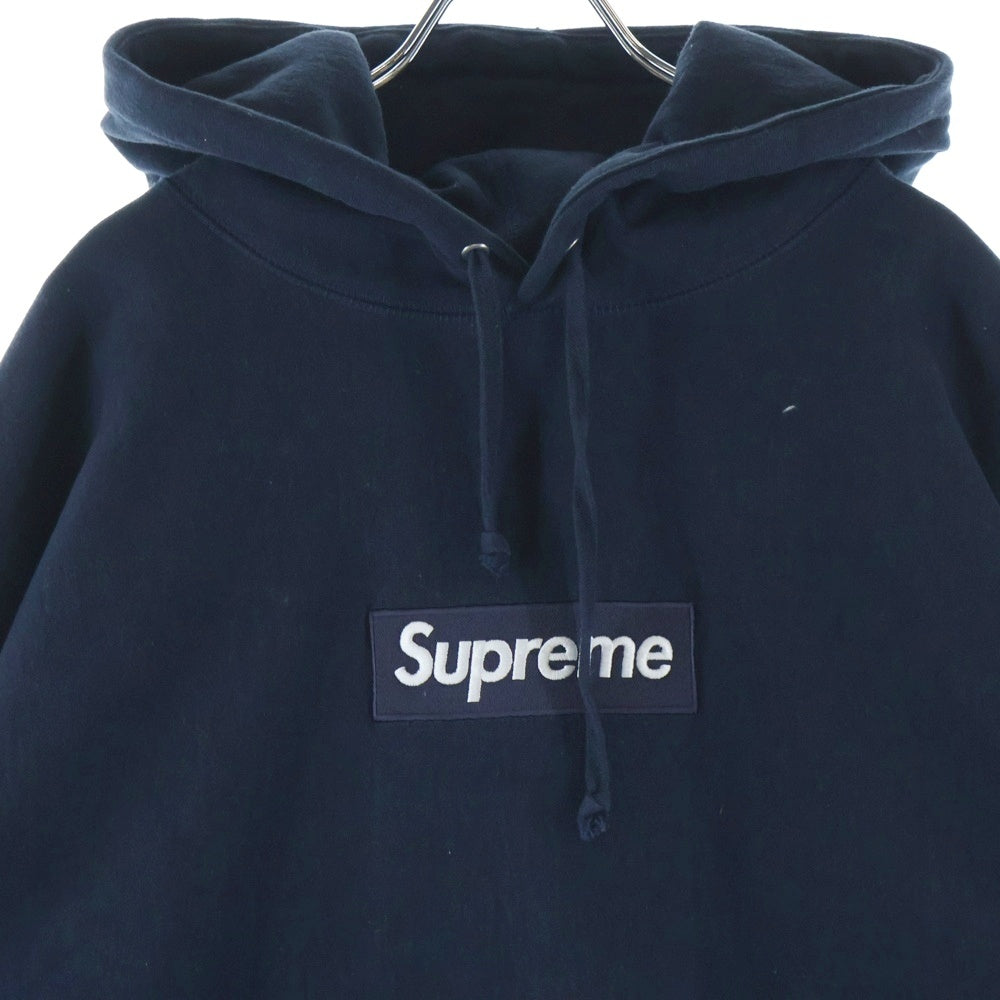 SUPREME(シュプリーム) 25AW Box Logo Hooded Sweatshirt ボックスロゴ フーデッドスウェットシャツ プルオーバーパーカー ネイビー