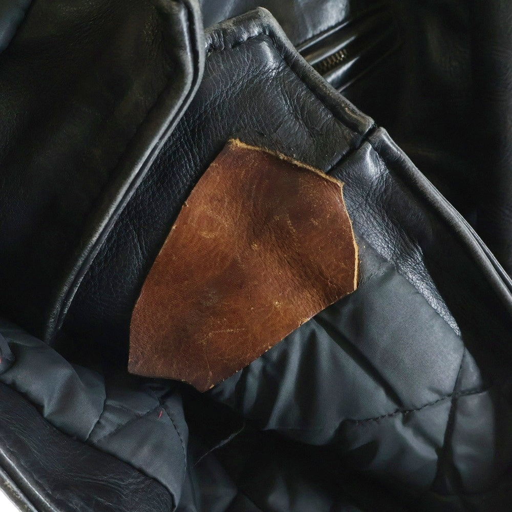 VANSON(バンソン) C2 裏地キルティング レザー ダブルライダースジャケット ブラック