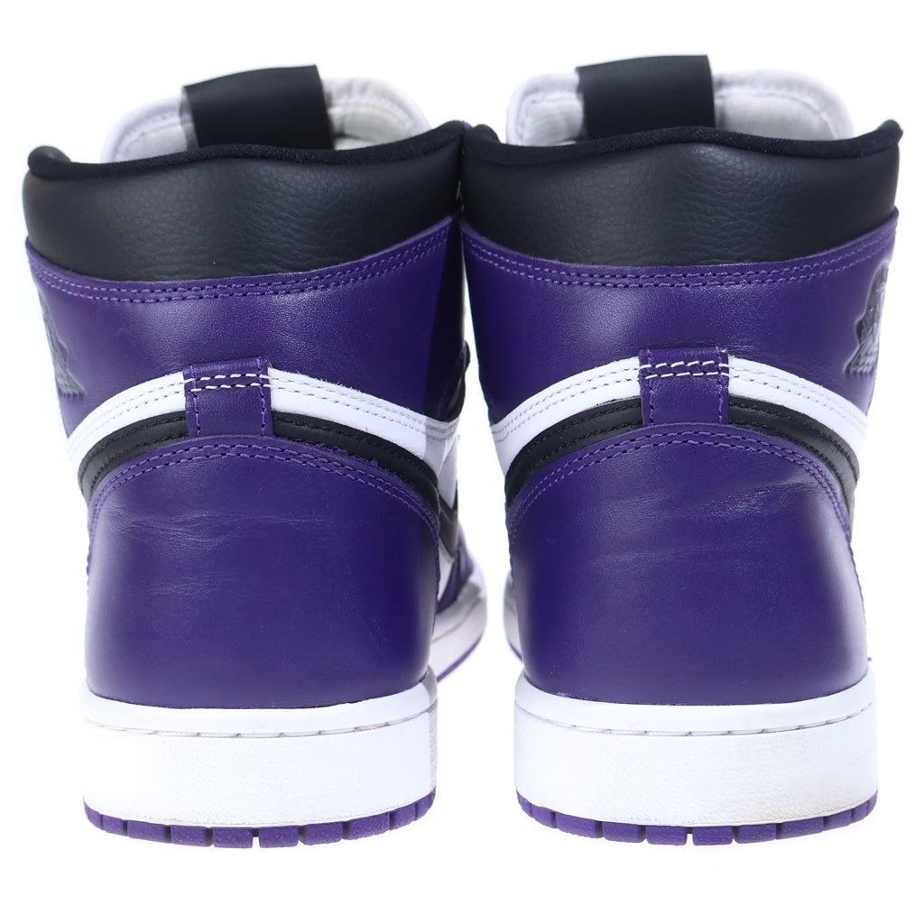 NIKE(ナイキ) AIR JORDAN1 RETRO HIGH OG COURT PURPLE エアジョーダン1 コートパープル ハイカットスニーカー ホワイト/パープル US9.5/27.5cm 555088-500